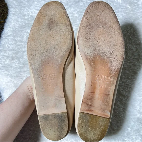 J Crew Darby Leather and Gold Studded Cap Toe Flats US 7.5 - Picture 10 of 13